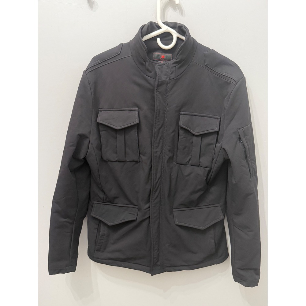 Egara Men's Size Medium Black Tech Nylon Spandex Utility Military Field Jacket